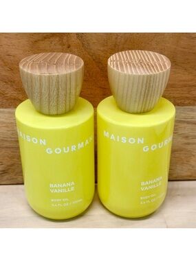 Maison Gourmand Dry Body Oil Spray Set Of 2 Banana Vanille Full Size 3.4oz Viral